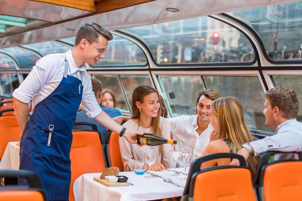 Dîner-croisière 4 plats à Amsterdam