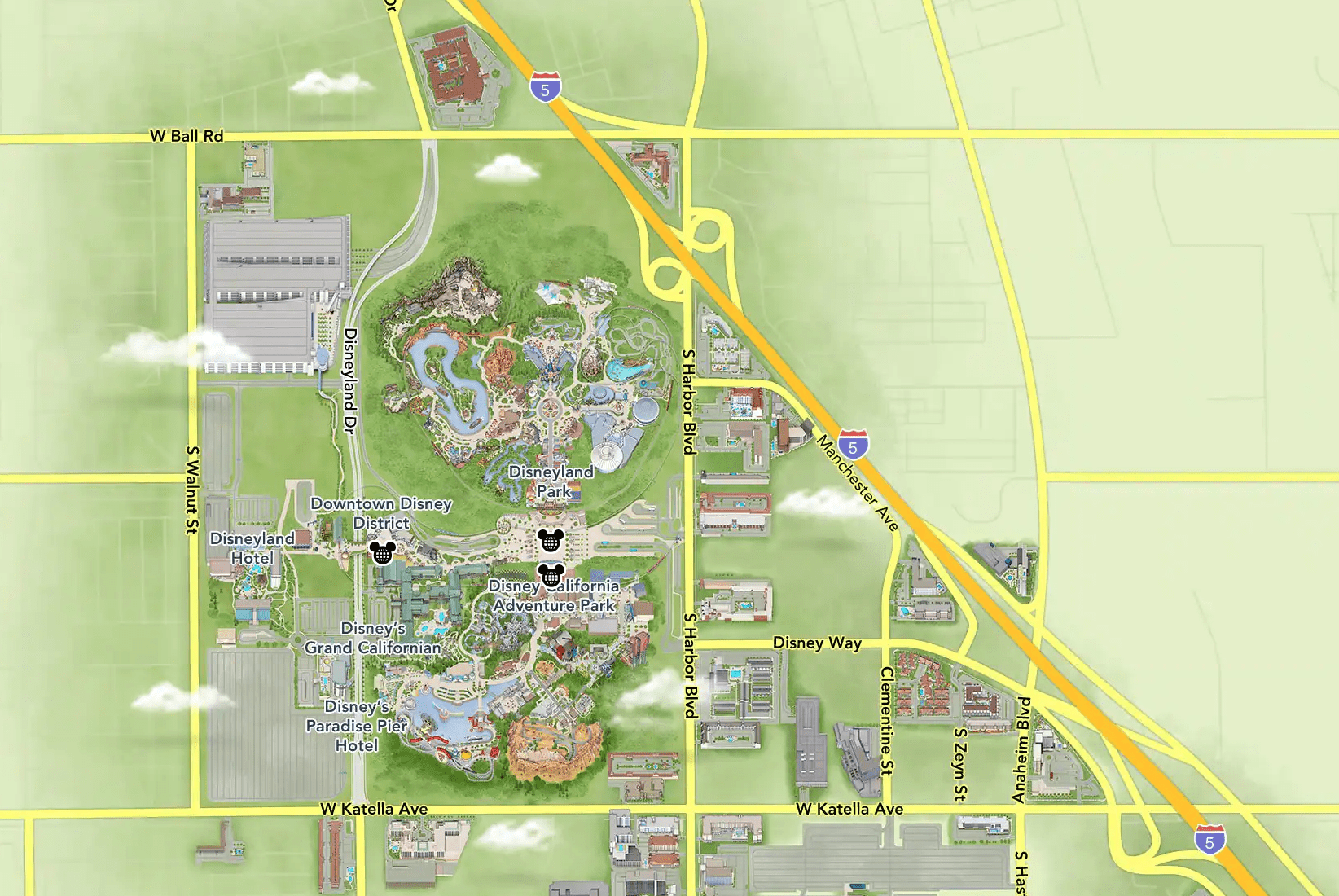 carte disneyland california