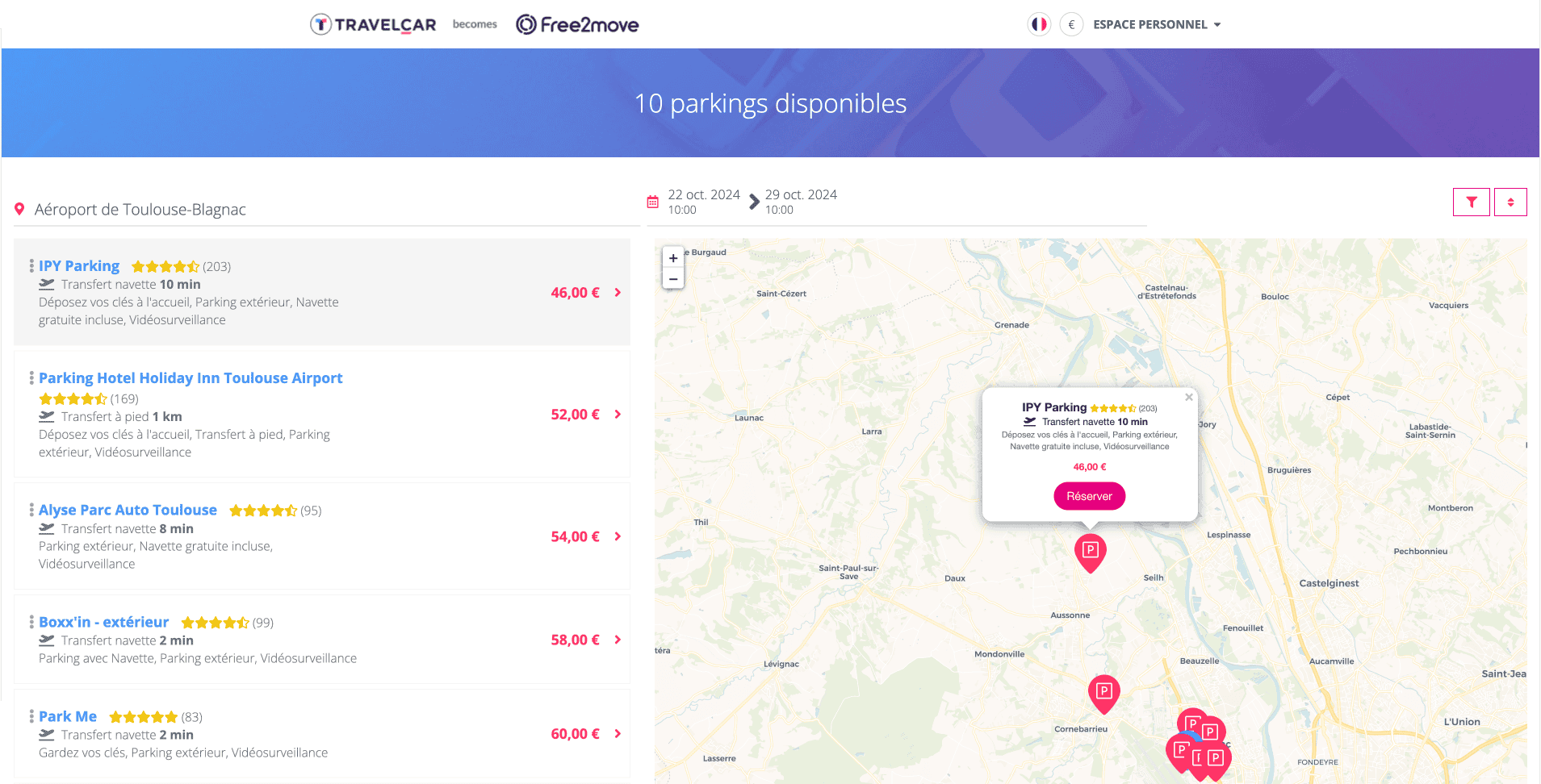 tarifs parking aeroport toulouse travelcar