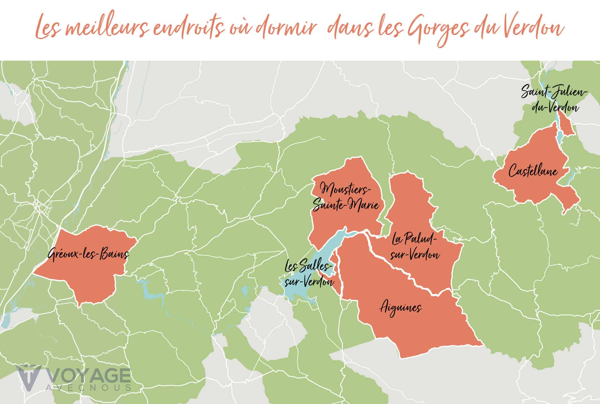 map ou dormir gorges du verdon