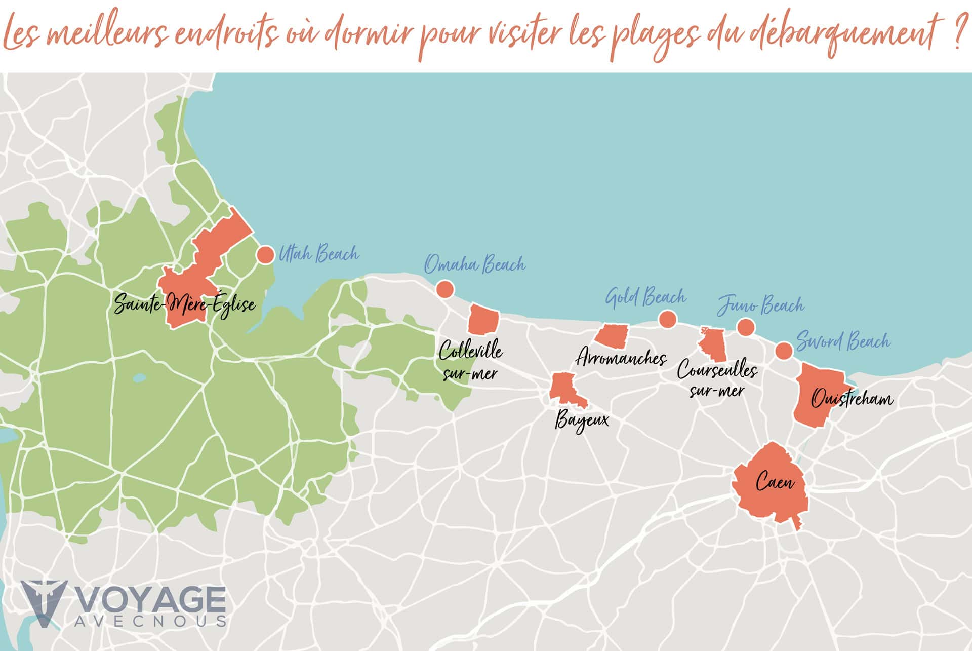 map plages du debarquement