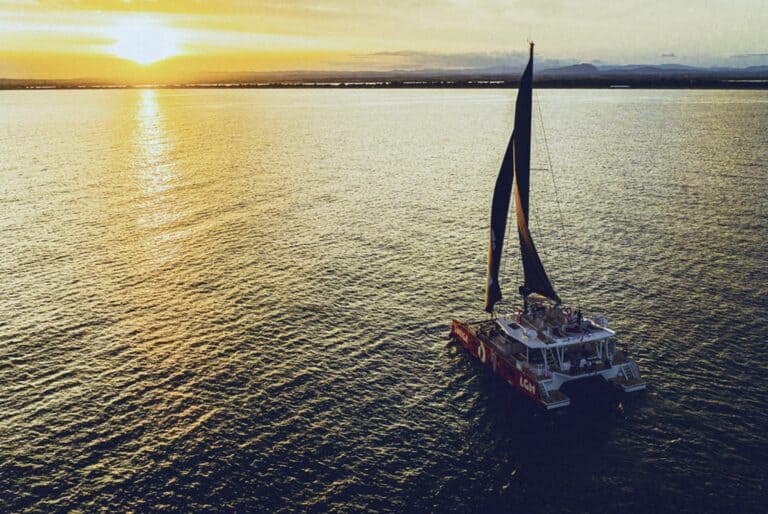 Tour de Camargue en catamaran au coucher du soleil