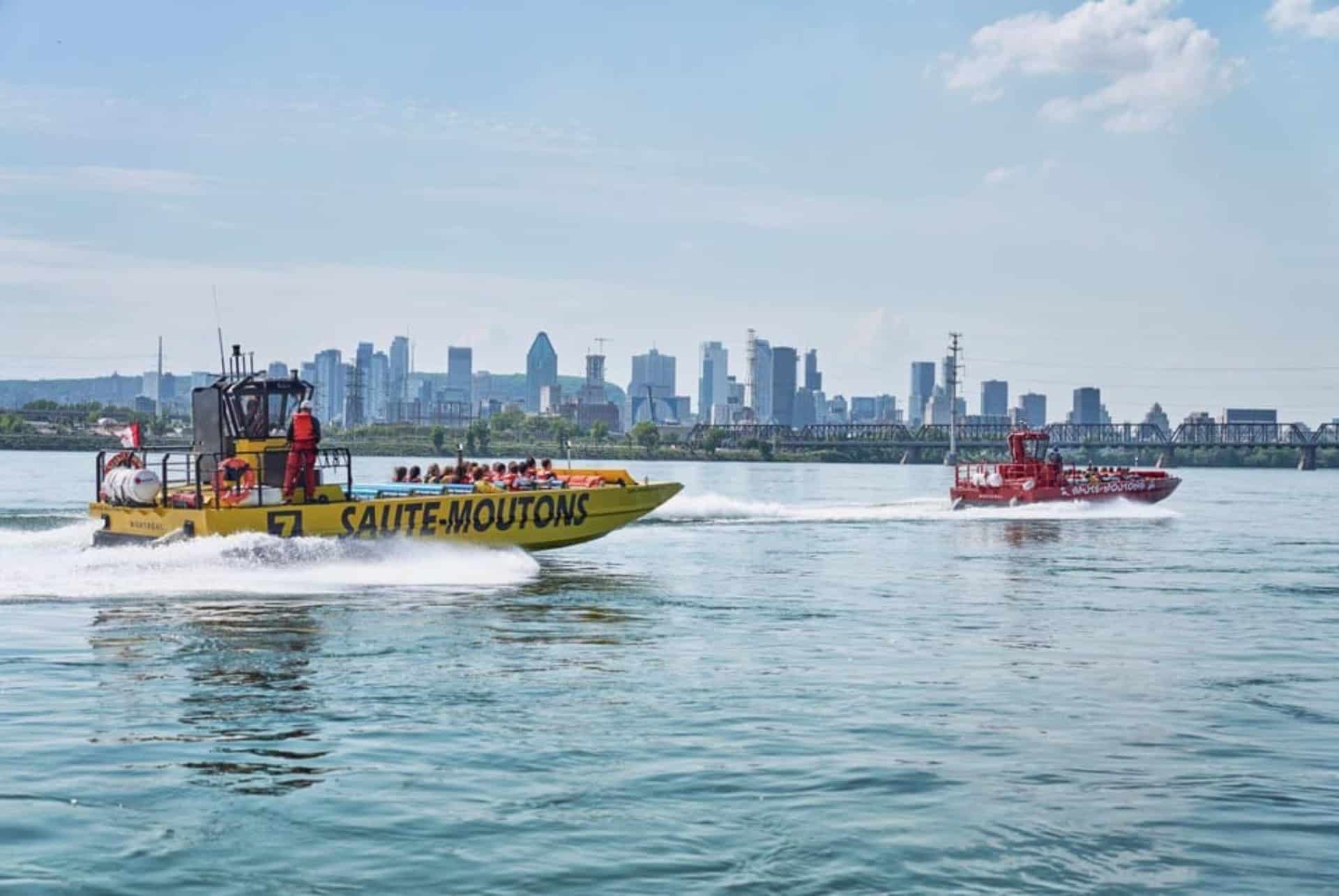 jet boat saute moutons sur le fleuve saint laurent