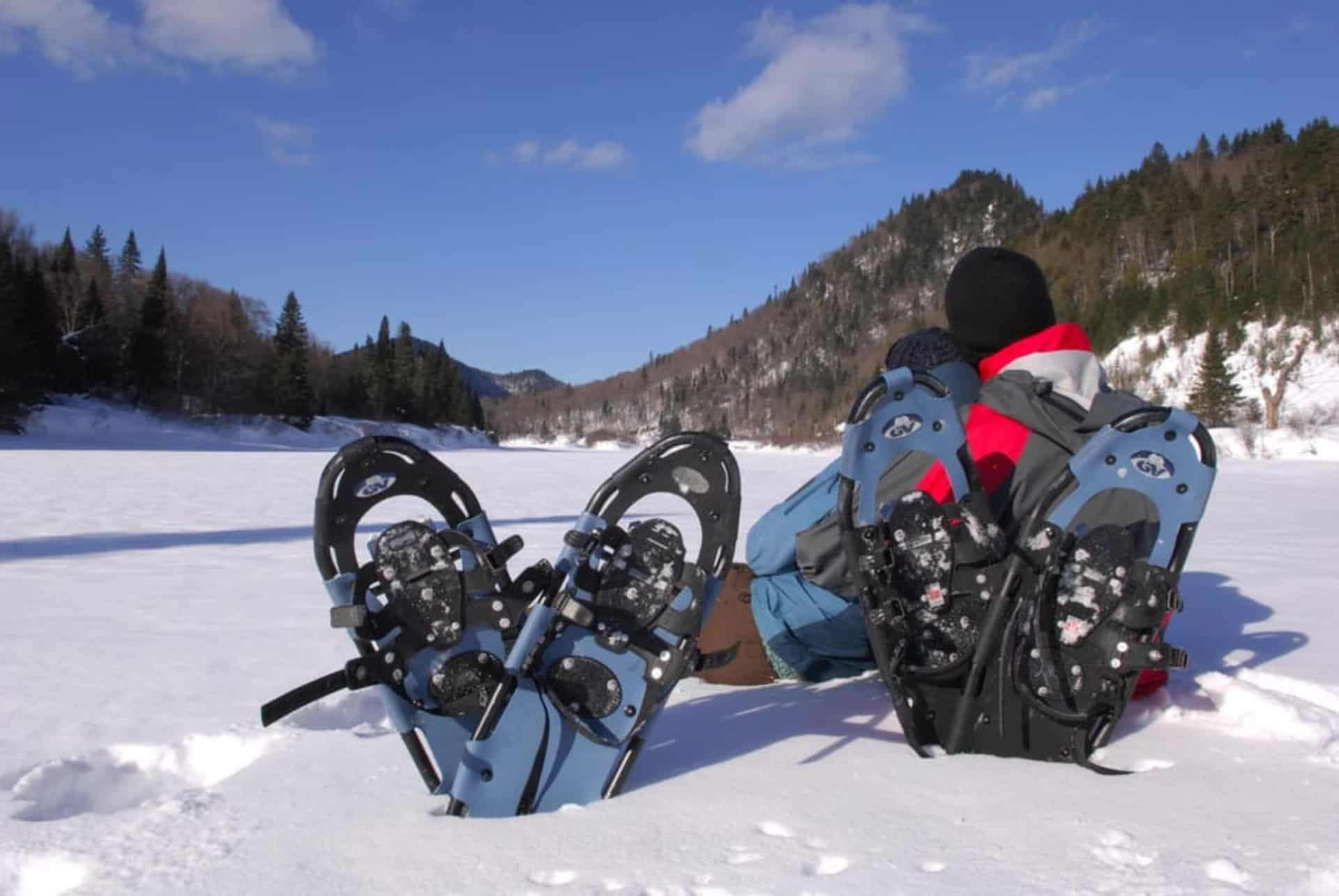 randonnee en raquettes au parc national jacques cartier