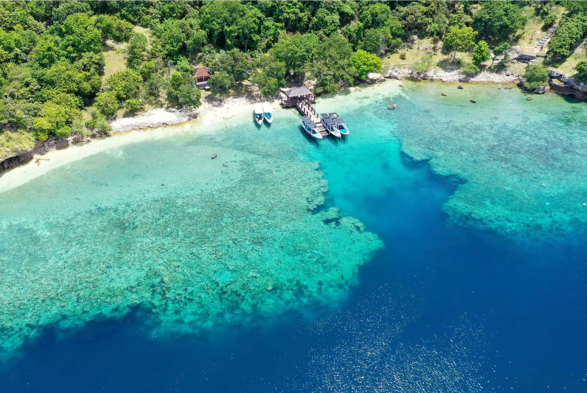 L'île Menjangan barriere de coraux