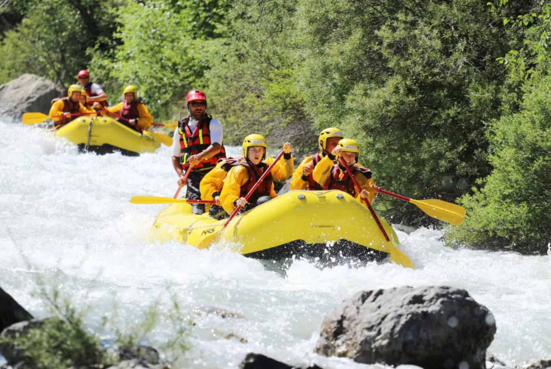 rafting sur la guisane dans le parc des ecrins