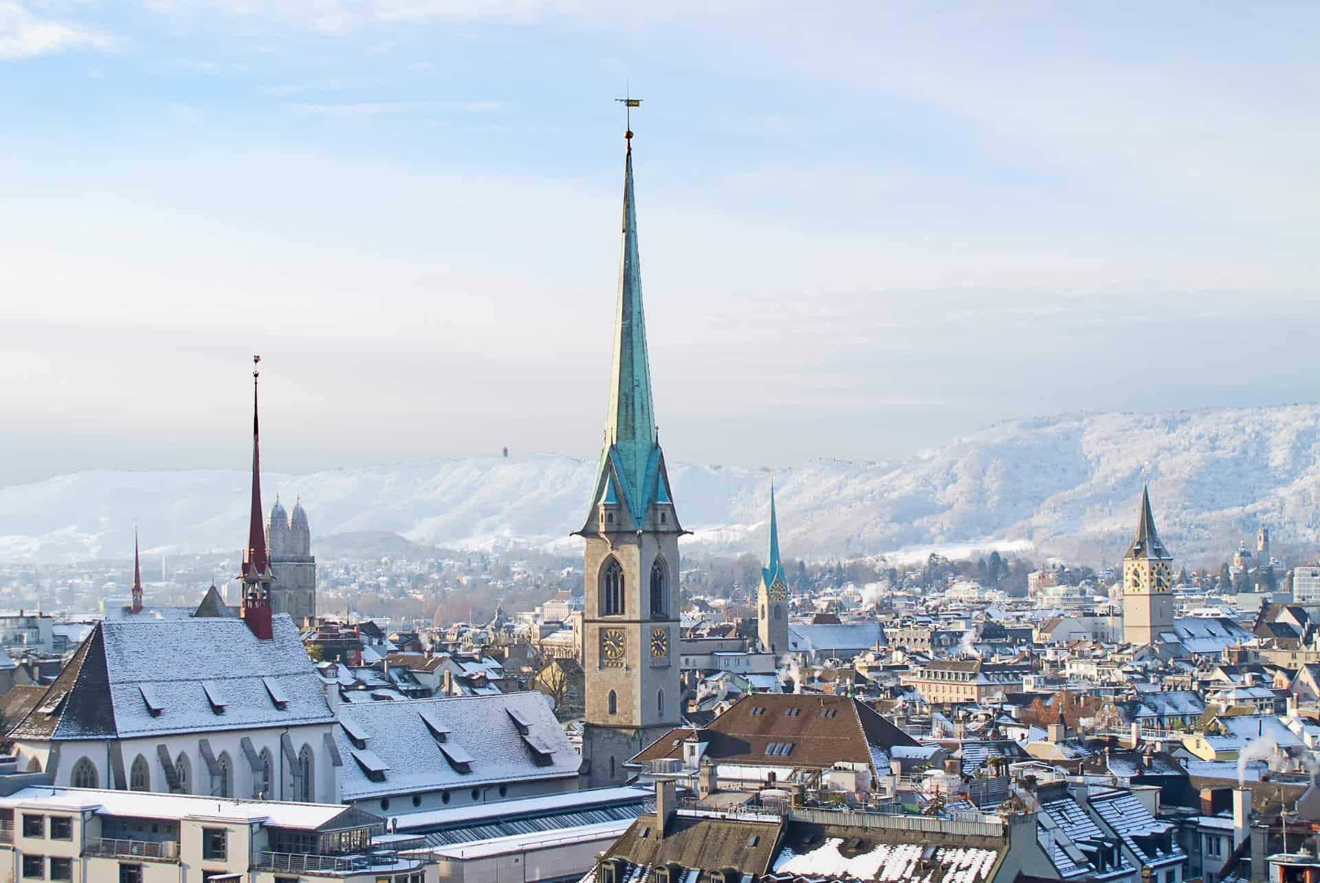 zurich sous la neige