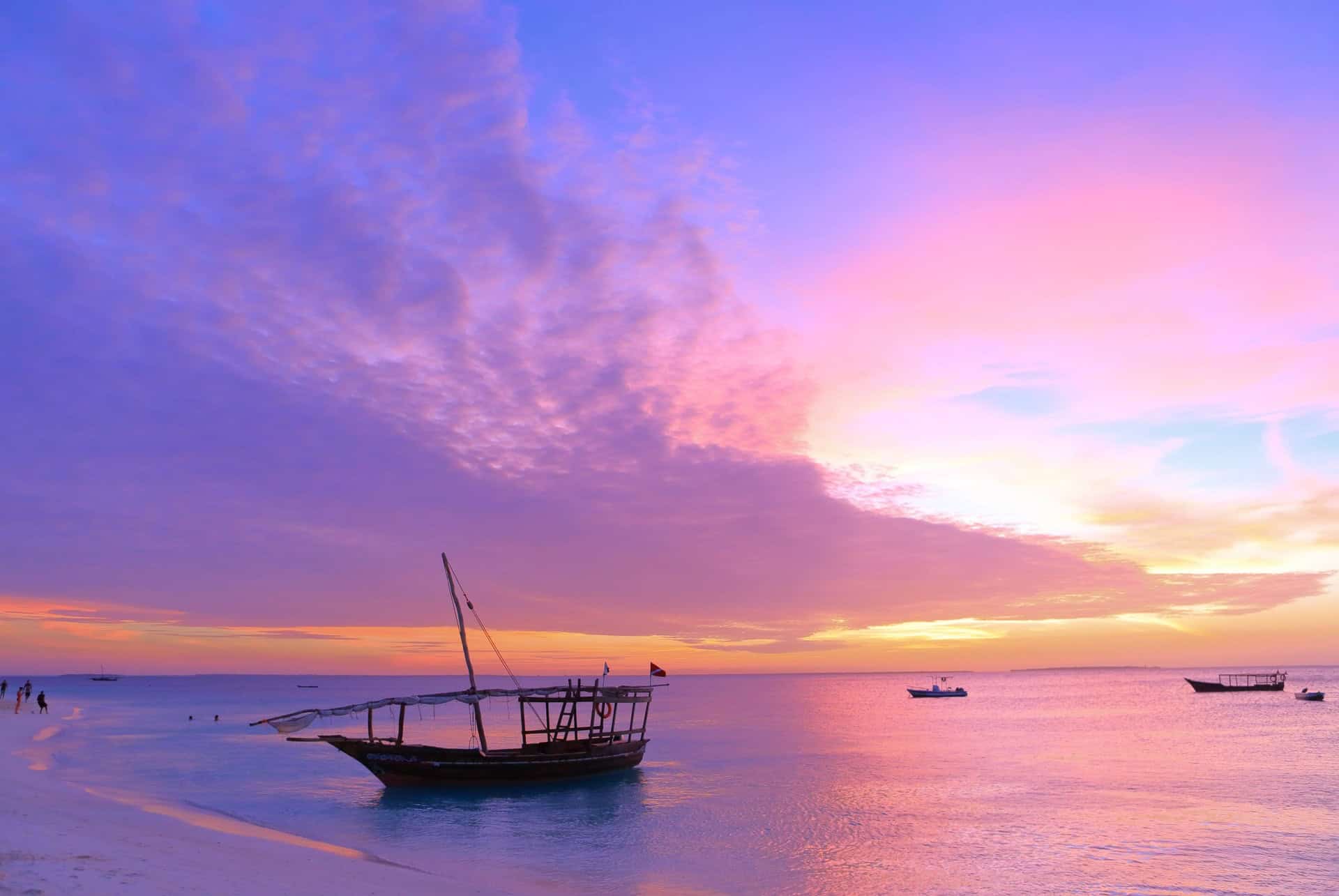 coucher de soleil zanzibar en décembre